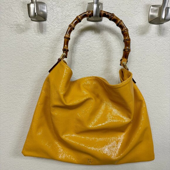 Frances Valentine Handbags - Frances Valentine Muriel Bag Crinkle Patent Canary Yellow